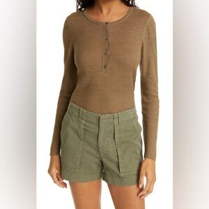 NILI LOTAN
Michelle Linen Henley Shirt